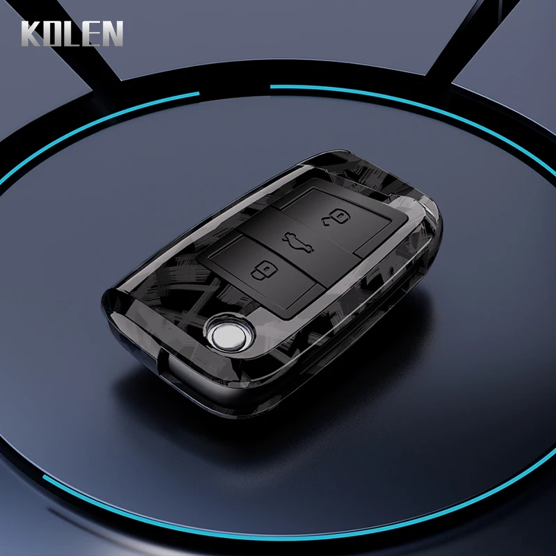 ABS Carbon Fiber Car Key Case Cover