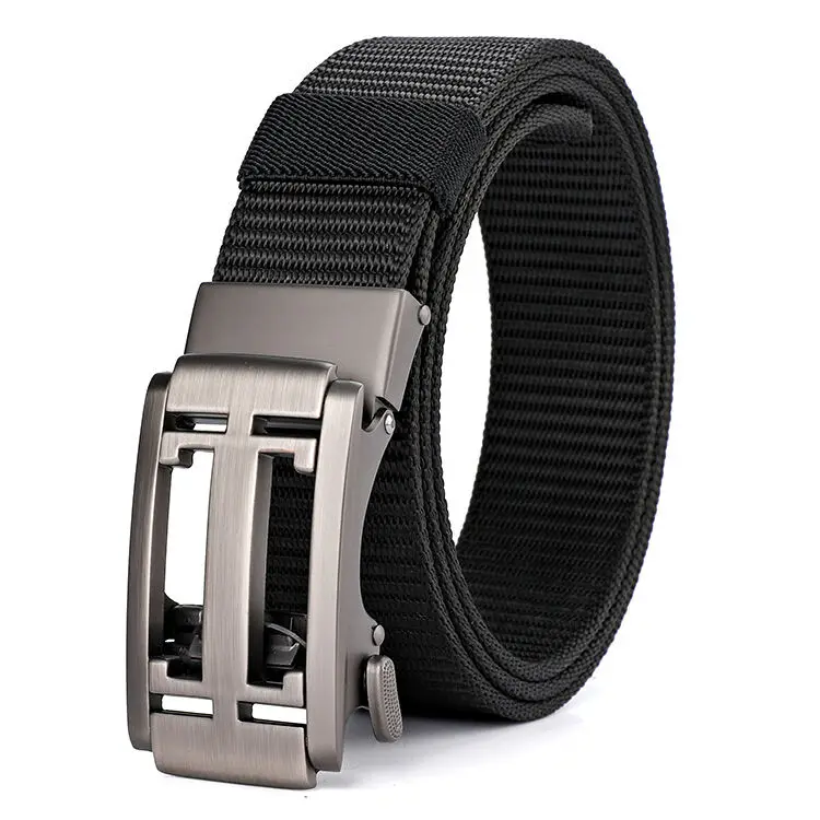 Unisex Tactical Belt 4 mm Thick 3.5 cm Wide Casual Canvas Belt Outdoor Alloy Automatic Buckle Belt