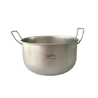 Marmite de camping pliable en titane purifié, en acier inoxydable 304, antibactérienne, pour nouilles, fondue chinoise et soupes 6