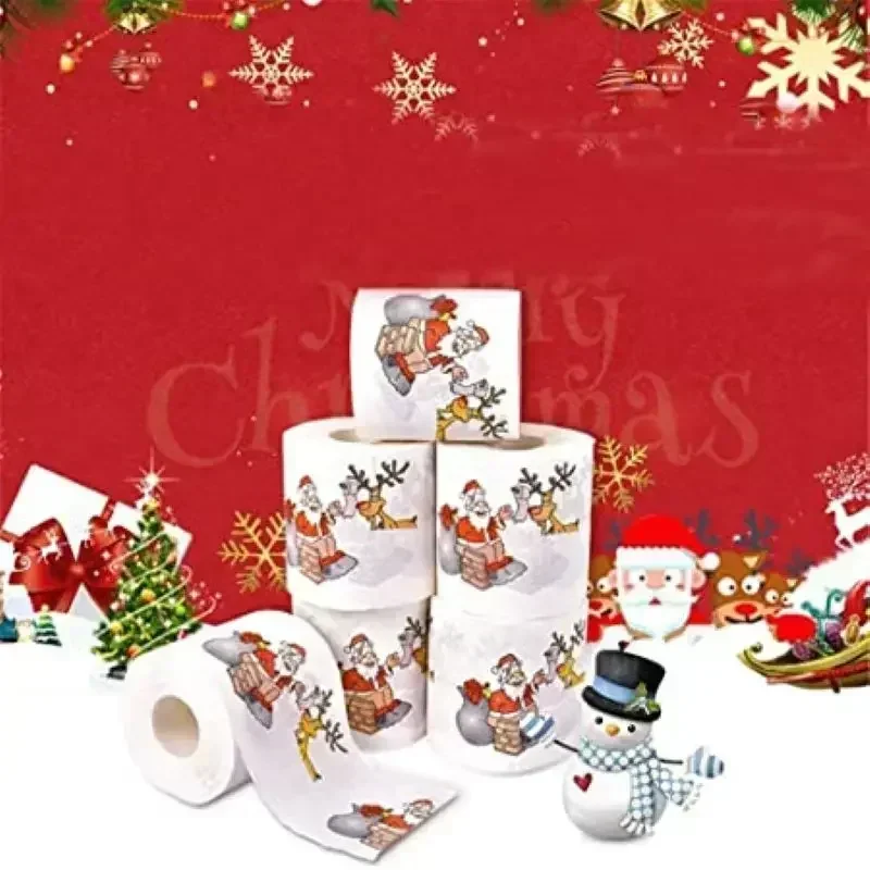 Home Santa Claus Christmas Toilet Roll Paper Supplies Xmas Tissue New Year toilet roll paper paper tissue