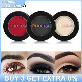 PHOERA 내추럴 매트 방수 팔레트, 안료 아이섀도우 메이크업, 뷰티 화장품, 아이 메이크업, 12 색