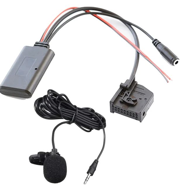  Bluetooth Aux 3.5mm 18-pin Input Cable for Mercedes