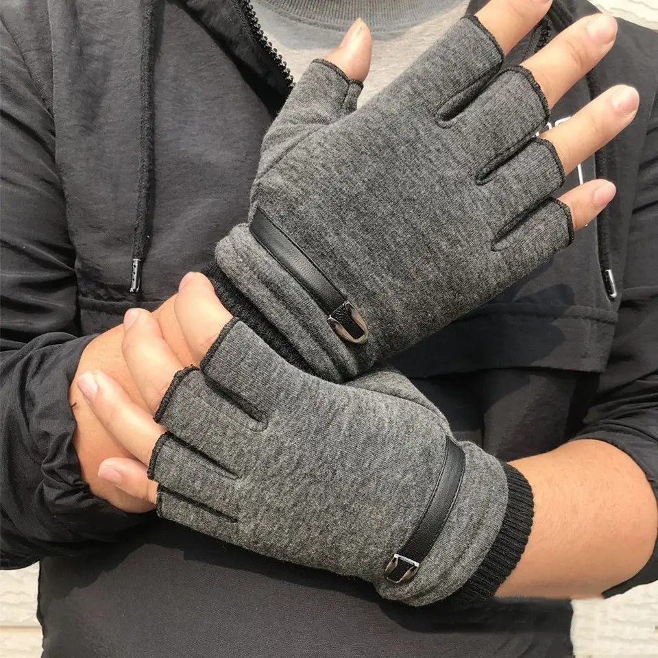 2 Paia Di Guanti Senza Da Da Donna, Guanti In Maglia Elasticizzati Con Mezze Da, Guanti Da Polso Allungati, Guanti Caldi Invernali | SHEIN ALIA