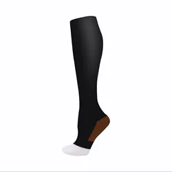 Enhanced Calf Compression Stockings for Varicose Veins Relief (YS001 - 155 - BKBN)