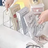 Convenient Clear Acrylic Bookends with Handle Desk Organizer Divided Book Stand Desktop Sorting Rack Study Supplies 5