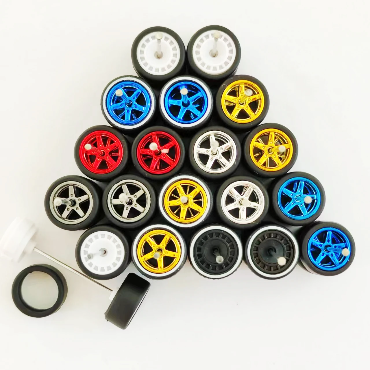 Juego De 4 Neumáticos RC, Tuercas De Aleación De Aluminio Para Axial