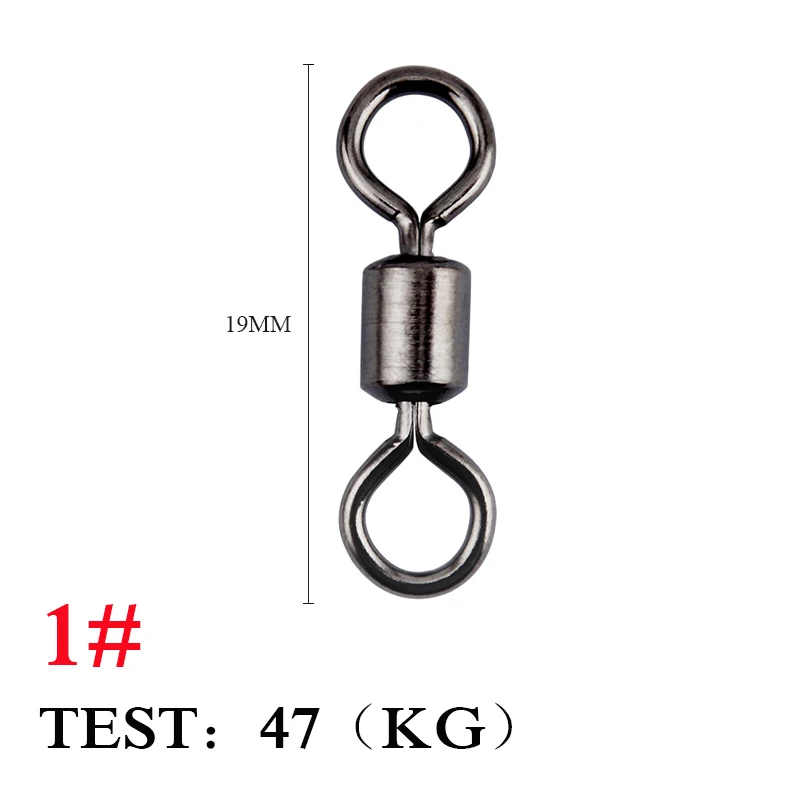 20/100 stücke Angeln Barrel Lager Roll Wirbel Solide Ring LB Lockt Stecker 17 Größe Angelgerät Zubehör Fisch Werkzeug – Detail 16