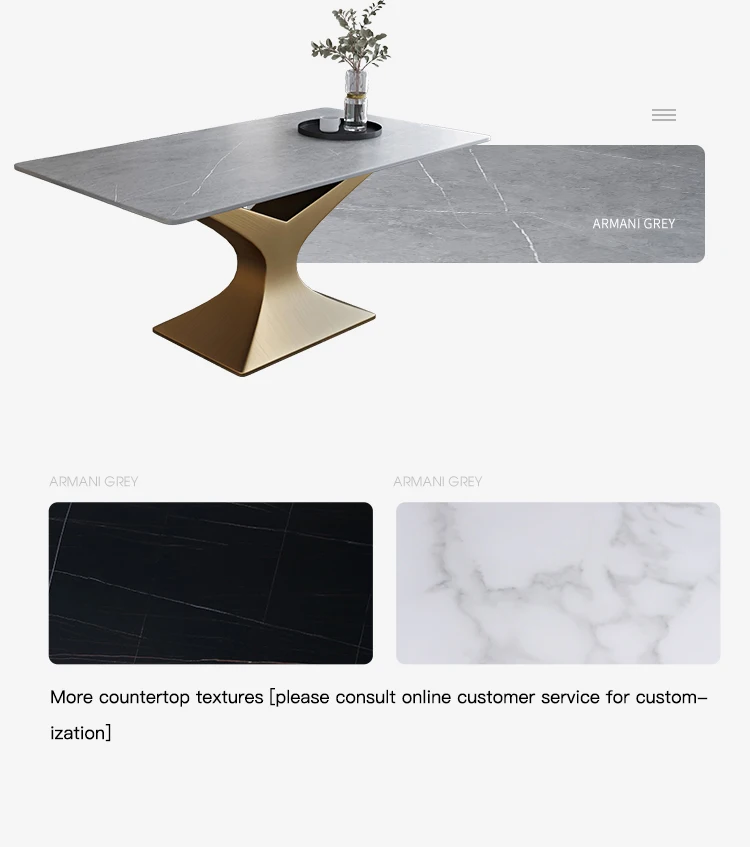 Description Picture 6 of itemNordic Large Rectangular Dining Table Restaurant Modern Luxury Dining Table Living Room Muebles Hogar Kitchen Furniture WZ