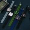 1PC European and American large dial trendy square watch for men and women, handsome and cool for high school students 2