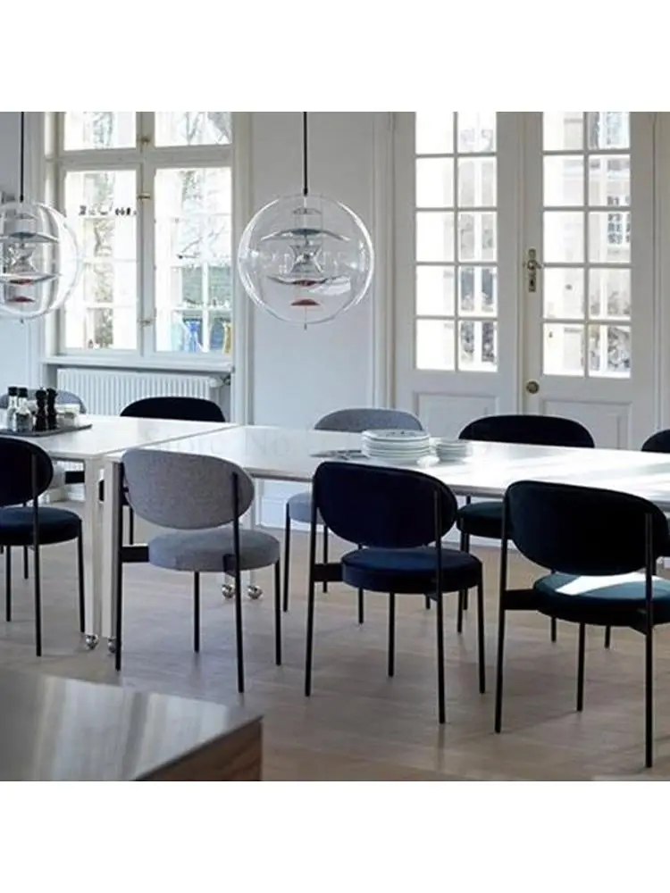Nordic Metal Dining Chair Home Modern Simple Back Chair Leisure Creative Fashion Cafe Restaurant Hotel Chair