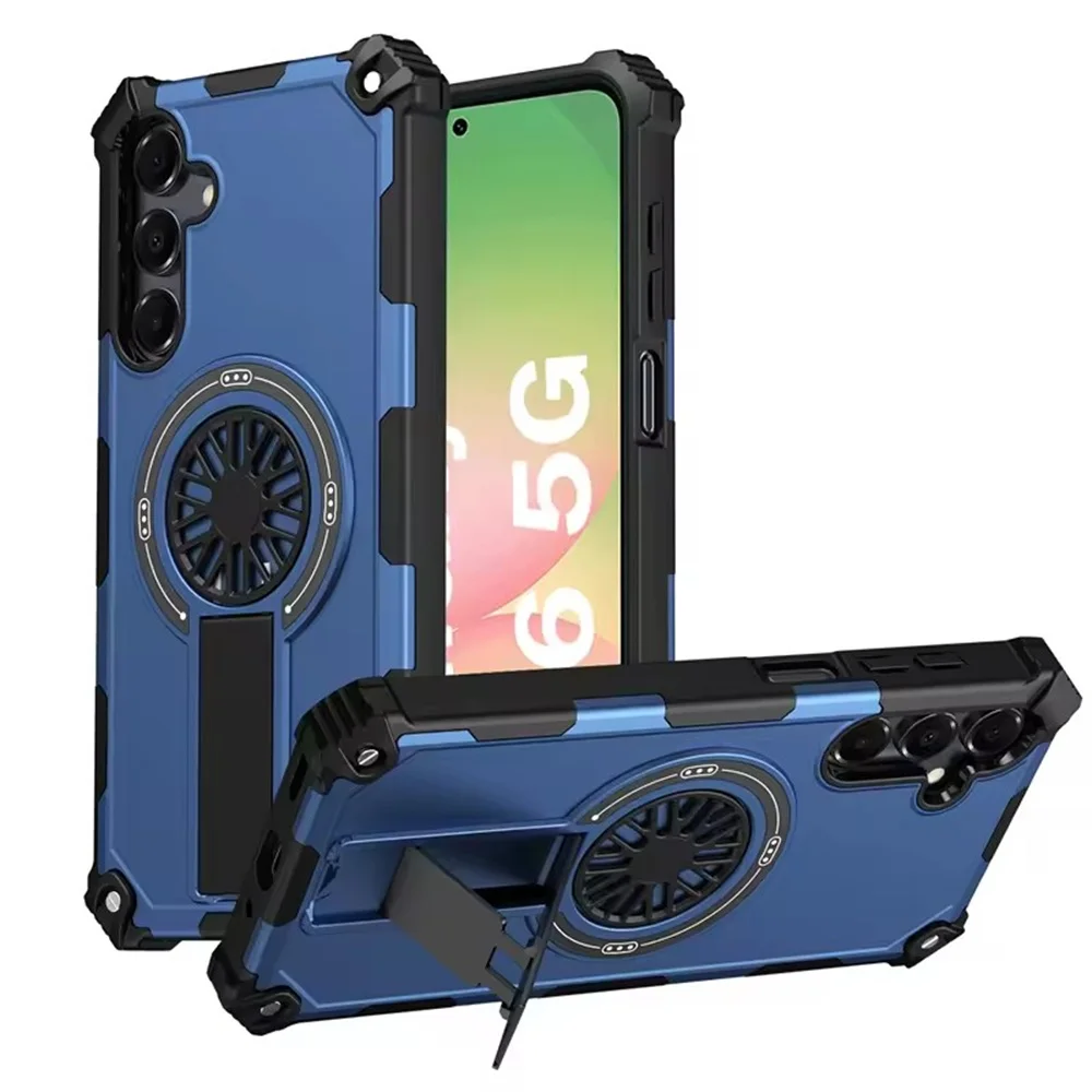 Magnetic Folding Stand Armor Phone Case with Magsafe Dual Layer Military Cover
