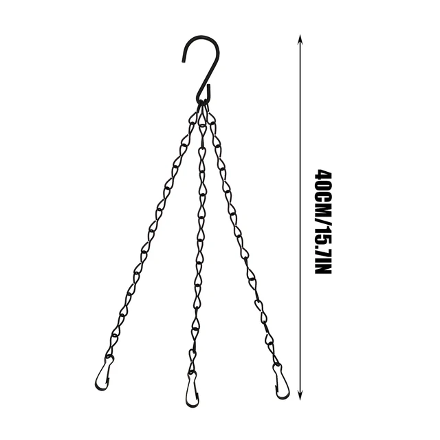 40 Cm -Es Rattan Függő Kosár Virágcserép -Láncú Hidroponikus Növények Termesztik Szerszámok Kerti Dekorációkat 3 Horggal - Image 6