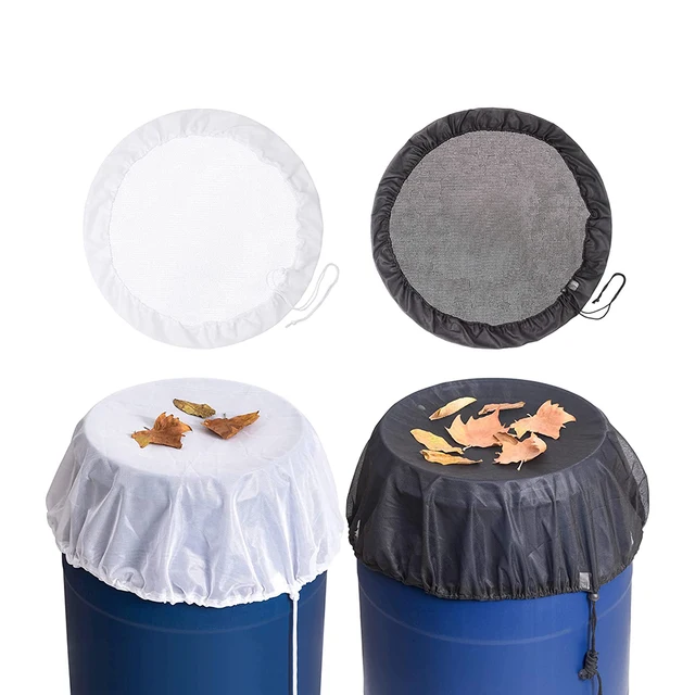 2Db Vízgyűjtő Vödrök Borító Rovarok Megelőzésével Protector Esőhordó Hálóháló Húzózsinórral A Kültéri Kerthez - Image 2