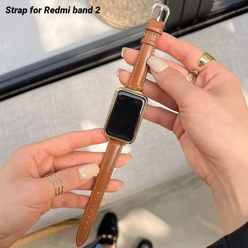 

Кожаный ремешок для Redmi band 2, спортивный ремешок с чехлом для смарт-часов, ремешок для Redmi Smart band 2, сменный Браслет Correa