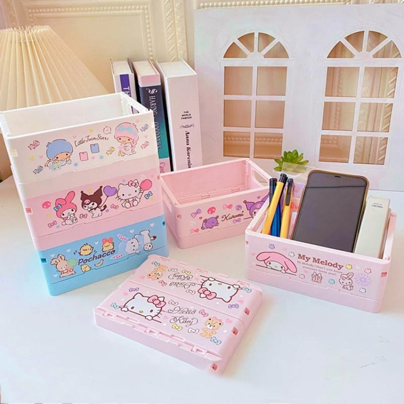 Sanrio Storage Box Kawaii My Melody Cinnamoroll Anime Cartoon Cute Student  Dormitory Household Cosmetics Drug Storage Toys Girls - AliExpress