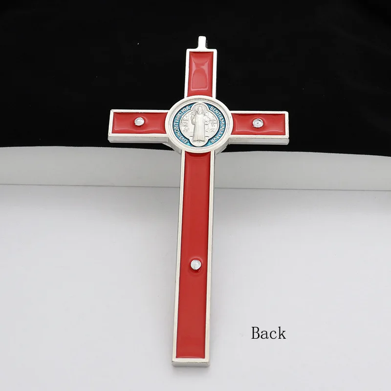 Exorcism Cross Saint Benedict Crucifix Jesus Zinc Alloy Material Accessories Wholesale Catholic Supplies  Charm Pendulum