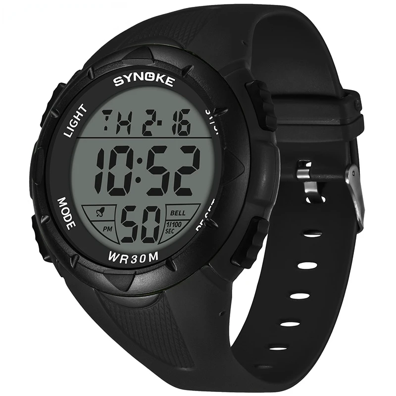 SYNOKE Men's Sport Watch Waterproof Electronic Clock TOP Brand Men Luxury Digital Watches LED Large Dial Military Watch For Men