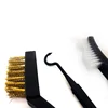 ALLSOME Double-end Steel Wire Brush & Nylon Pick Set Universal Hunting Gun Cleaning Kit Car Detailing Cleaning Tools 3