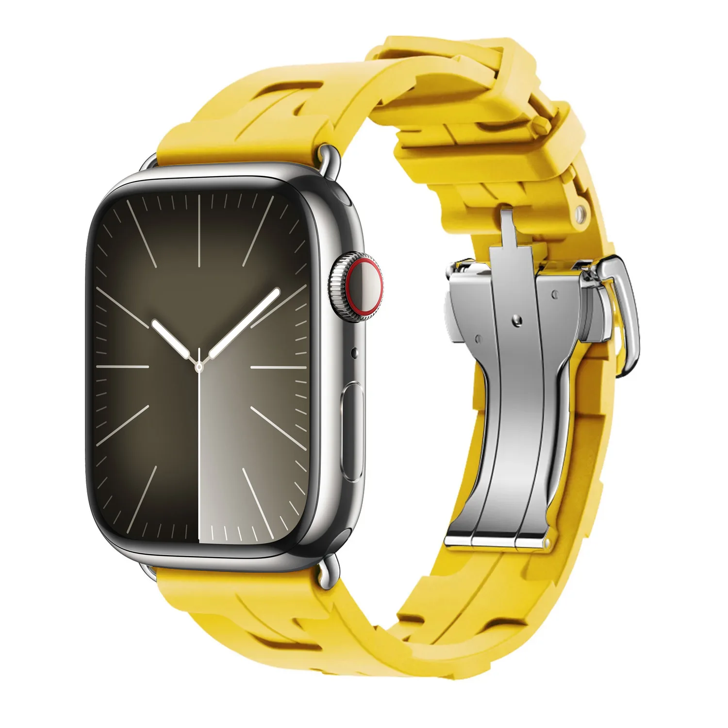 Kilim Single Tour Silicone Watch Strap with Logo and Folding Buckle