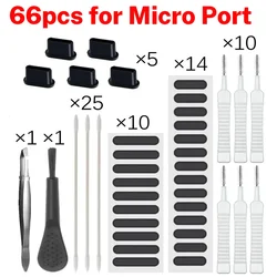 Comprehensive 66 - Piece Phone Cleaning Kit with Dust Plugs and Cleaning Tools (66PCS for Micro Port)