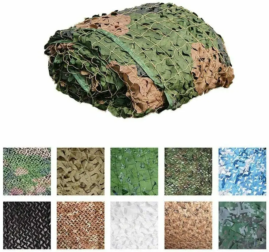 1.5X2.5 Meter Oxford Camouflage Net Reinforced Net Cloth Hunting Accessories Gazebo Garden Sun Shelter Tactical Gear