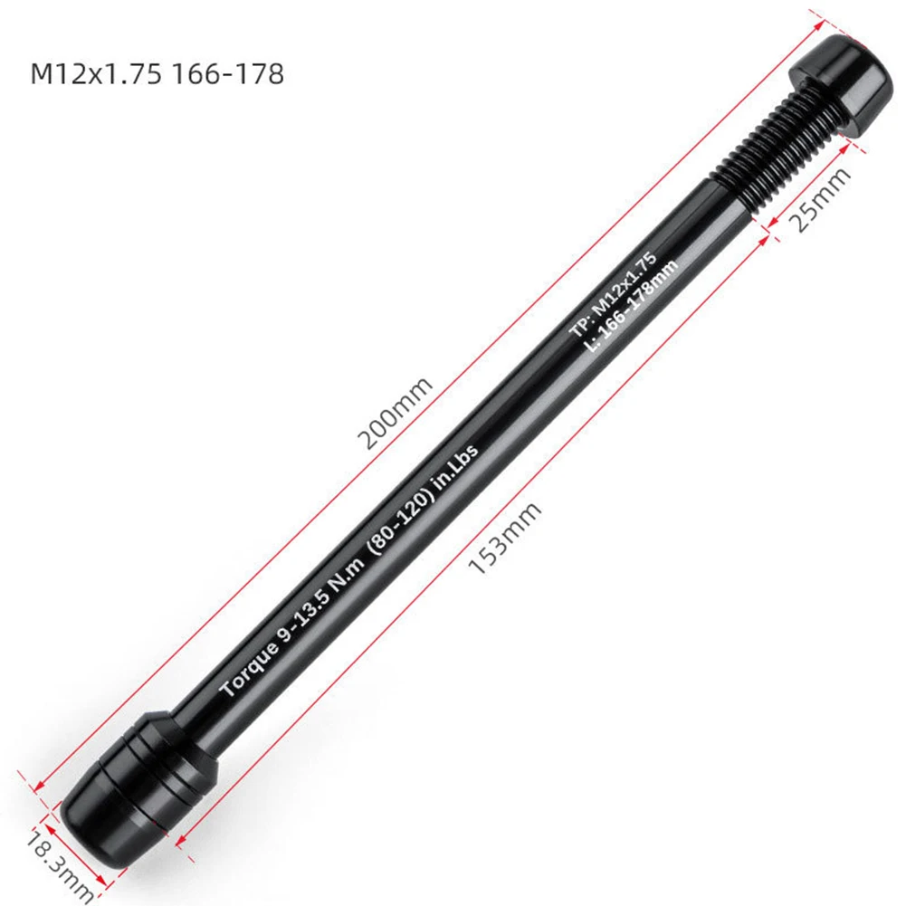 Bike Trainer Thru Axle Skewer 12x142-148mm P1.5/P1.75 Rear Hub Skewer Bicycle Indoor Sports Cycling Accessories