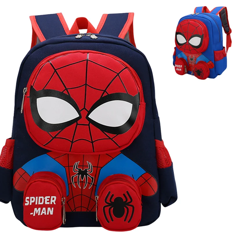 

Spider Man Backpack Super Heroes Cartoon Kindergarten children Schoolbag 3d High-capacity Cool Student Backpack Holiday Gifts