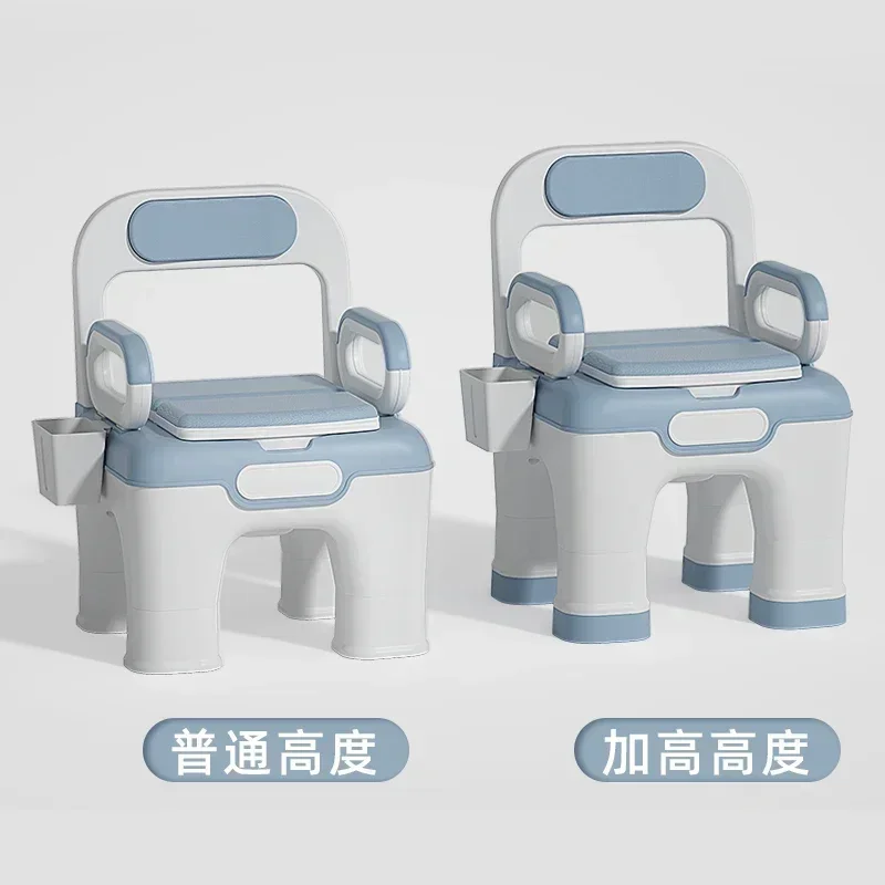 Portable Comfort Commode Chair  EasytoUse Sanitation Seat with PU Soft Cushion, Ideal for Elderly and Pregnant Women 5