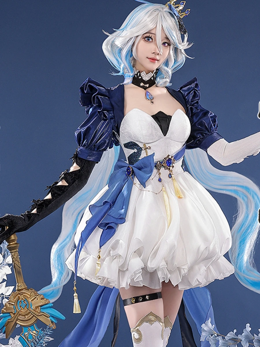 

COS Store Anime Game Genshin Impact Furina Halloween Carnival Role CosPlay Costume Complete Set