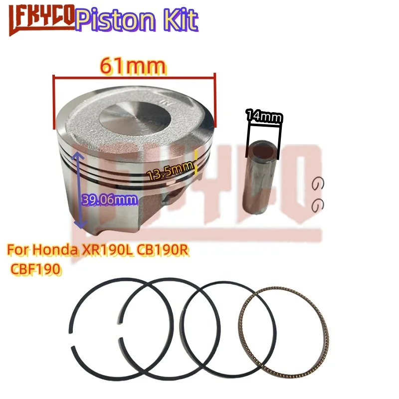 

Деталь двигателя мотоцикла 61 мм для Honda CB190R CB 190 R CB190SS CB190X CBF190X CBF190X CBF190TR XR190L XR190CT поршень 14 мм комплект контактов