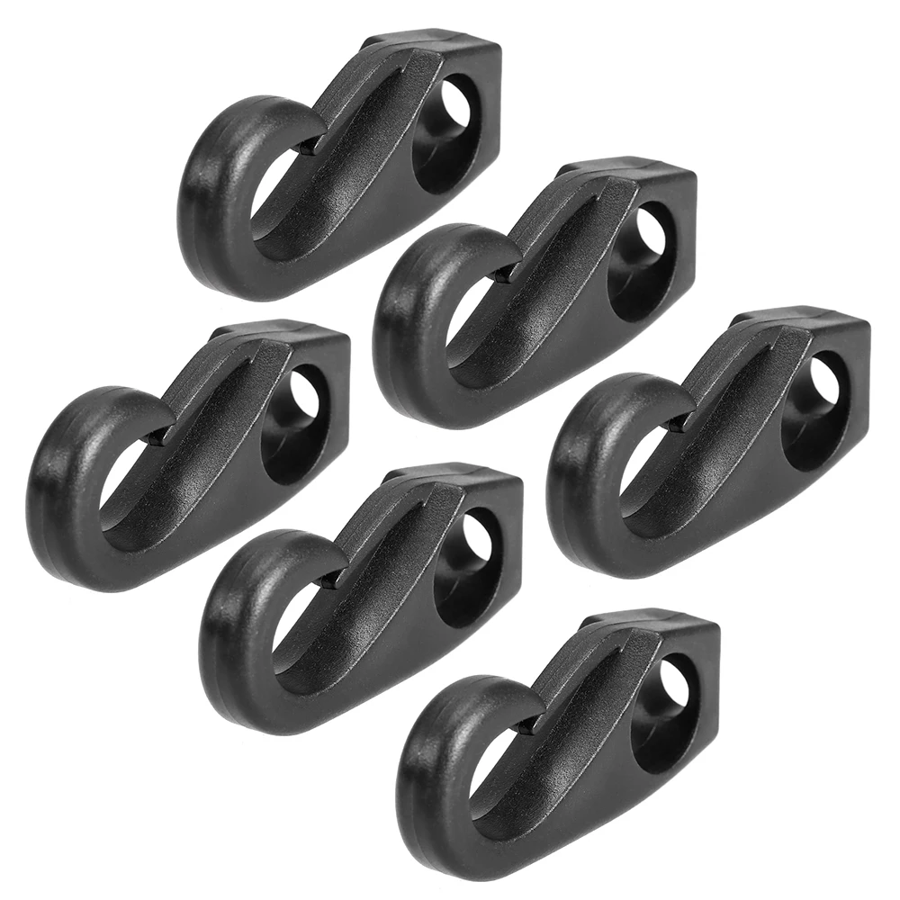 6PCS 나일론 버클 충격 코드 클립 후크 카약 카누 번지 로프 라인 조정 보트 타이 코드 후크 빨랫줄 탄성 코드 잠금 클립