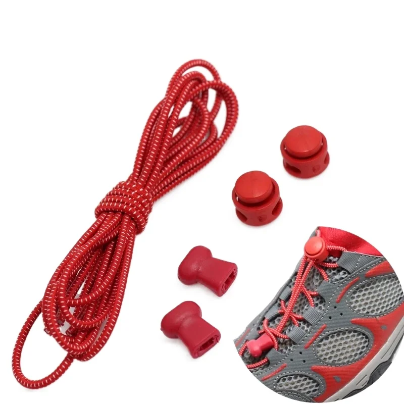 Elastic Shoelaces 1 Pair 22 Colors Round Locking No Tie Shoe Laces for Kids Adult