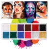 Langmanni 12 color oily facial makeup tray, body painting pigment paste DIY facial color paste 1
