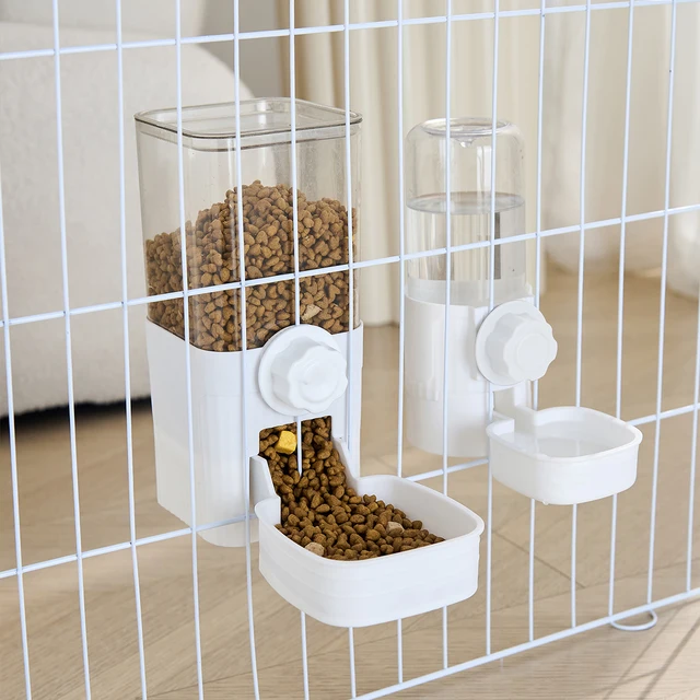 Automatic Pet Feeder Waterer Dog Cat Hanging Cage Bowl，Suitable for Small Puppy Cat Rabbit Food Container Dispenser Bowl 5