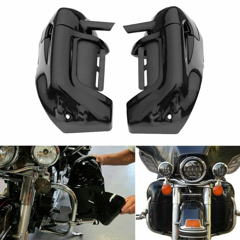 Motorcycle Lower Vented Leg Fairing with Speakers Grills For Harley