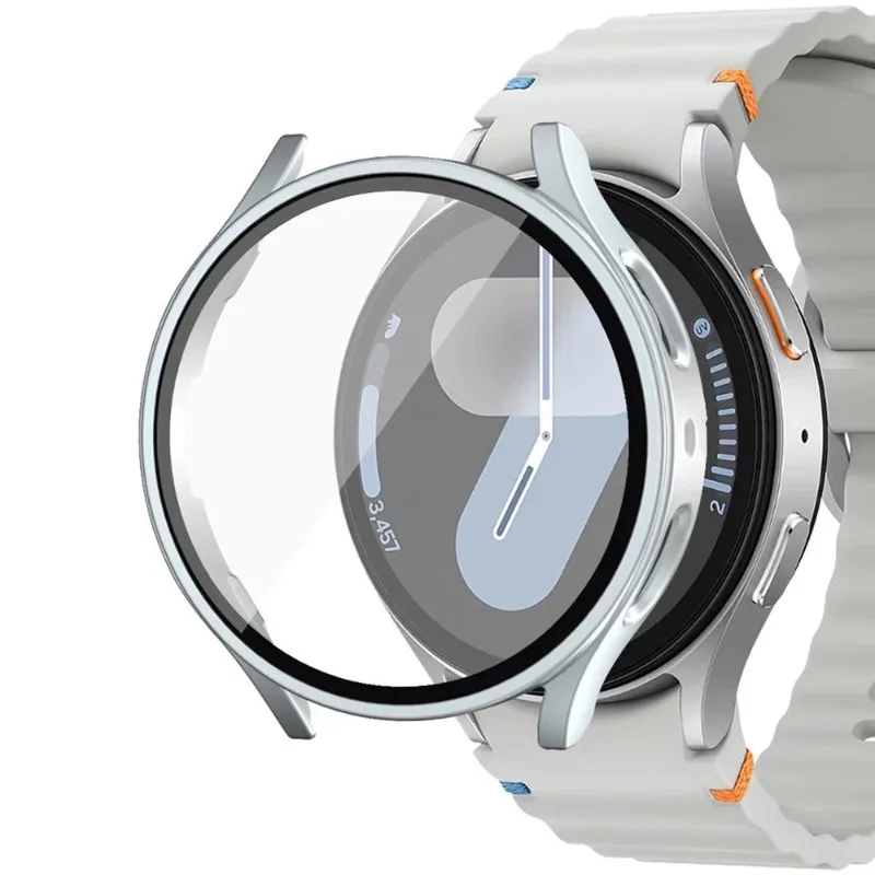 Stainless Steel Strap with Tempered Glass Protective Case Cover and Metal Band