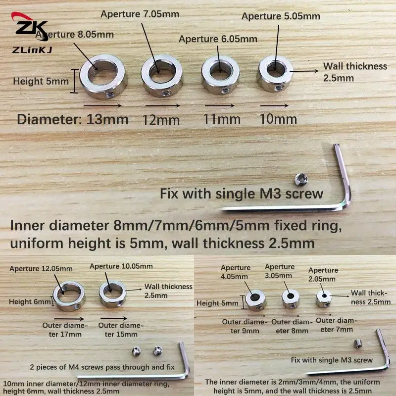 2-12mm Drill Limiter Depth Stop Collars Metal Drill Locator Woodworking Drill Limit Ring Positioner Carpentry Tool Accessory