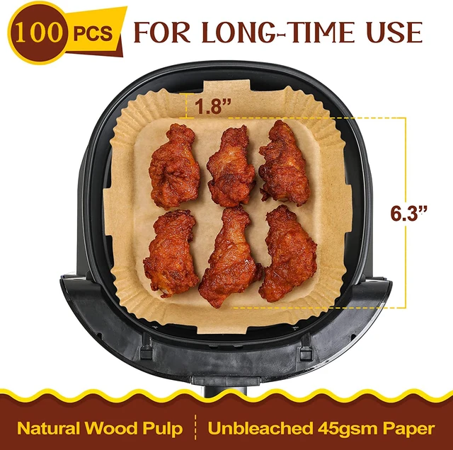 Air Fryer Disposable Paper Liner Air Fryer Natural Parchment Paper  Non-Stick Air Fryer Liners