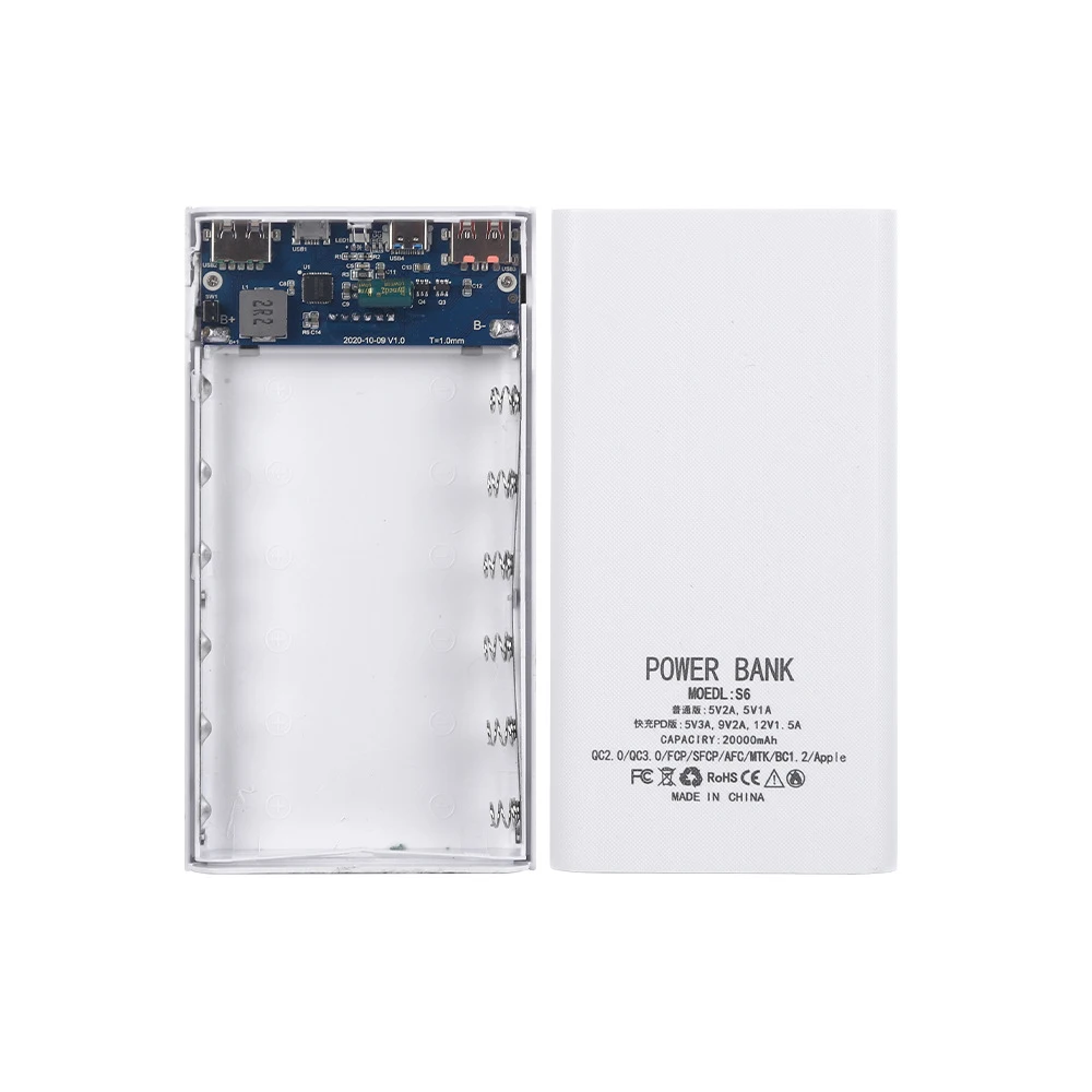 5V DIY 6*18650 Case Power Bank Caixa