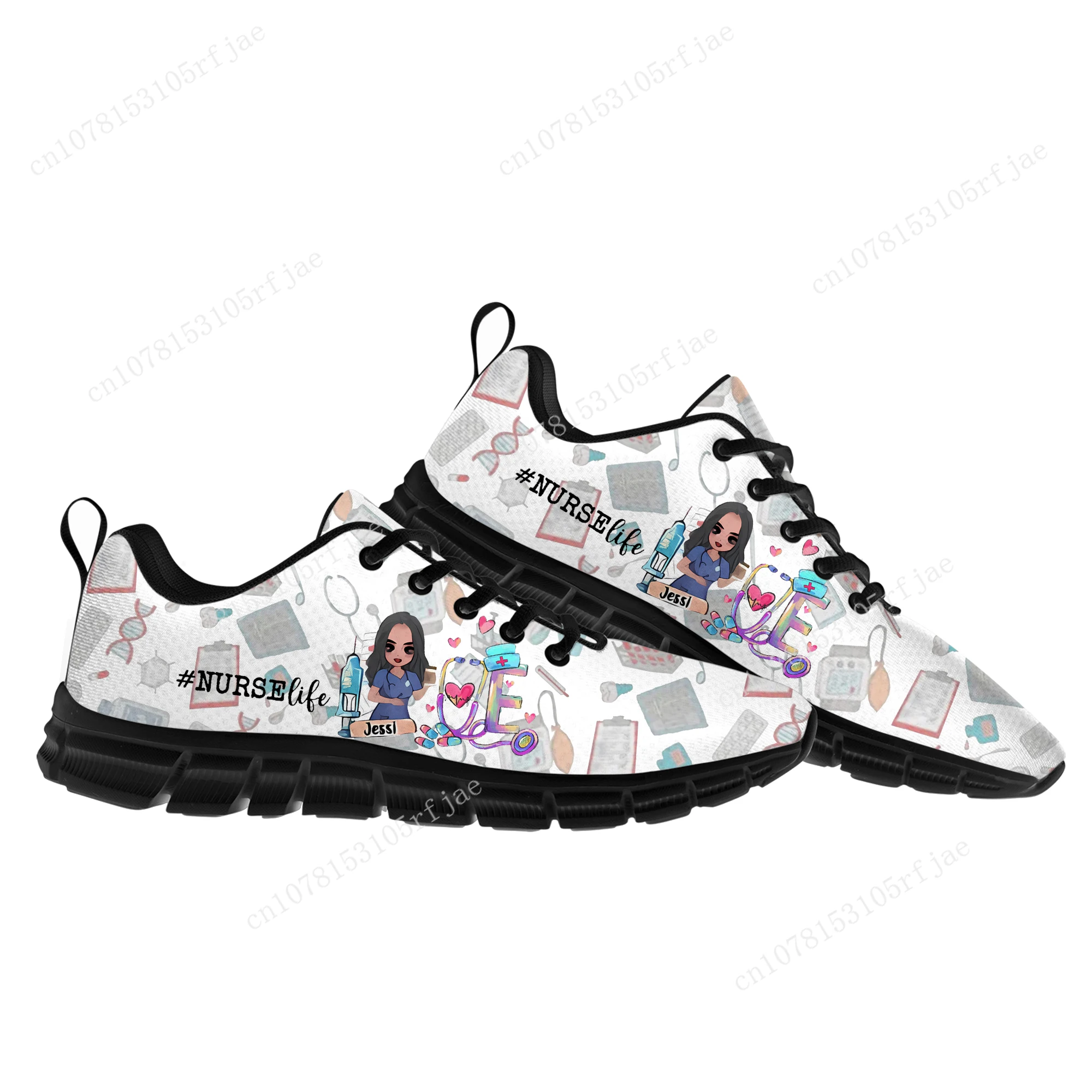 Cute Cartoon Nurse Sports Shoes Hot Nurse Mens Womens Teenager Children Sneakers Fashion High Quality Sneaker Custom Built Shoes