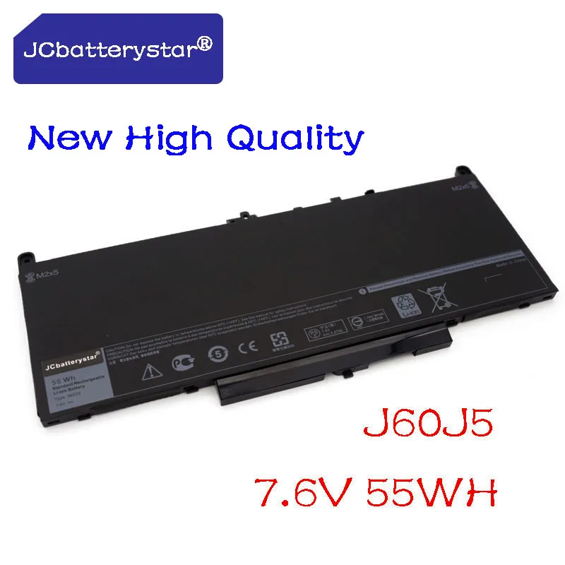 

JCbatterystar New High Quality J60J5 Replacement Laptop Battery For Dell Latitude E7270 E7470 J60J5 R1V85 MC34Y 242WD 7.6V 55Wh
