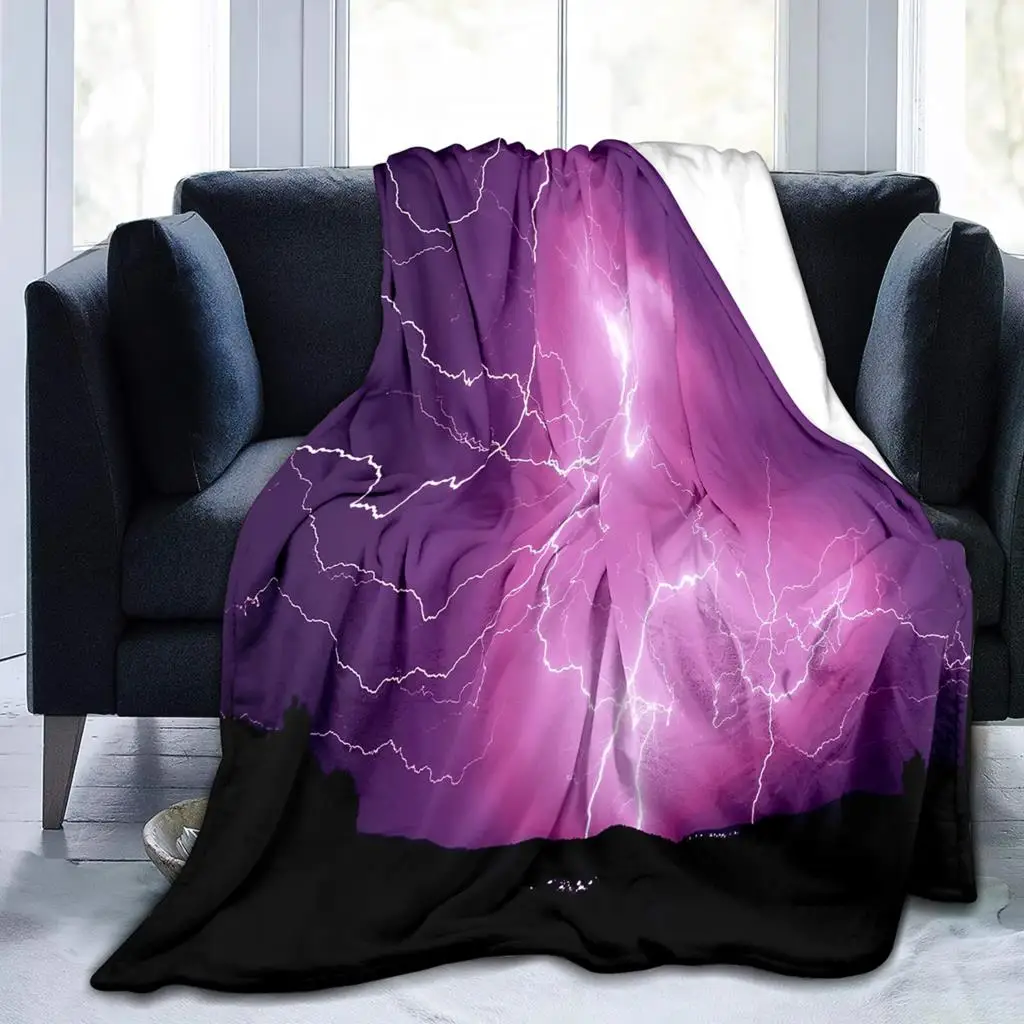 

Lightning Throw Blanket for Couch Sofa Bed Blanket Warm Lightweight Super Soft King Queen Full Size Blanket for Kids Boys Girls