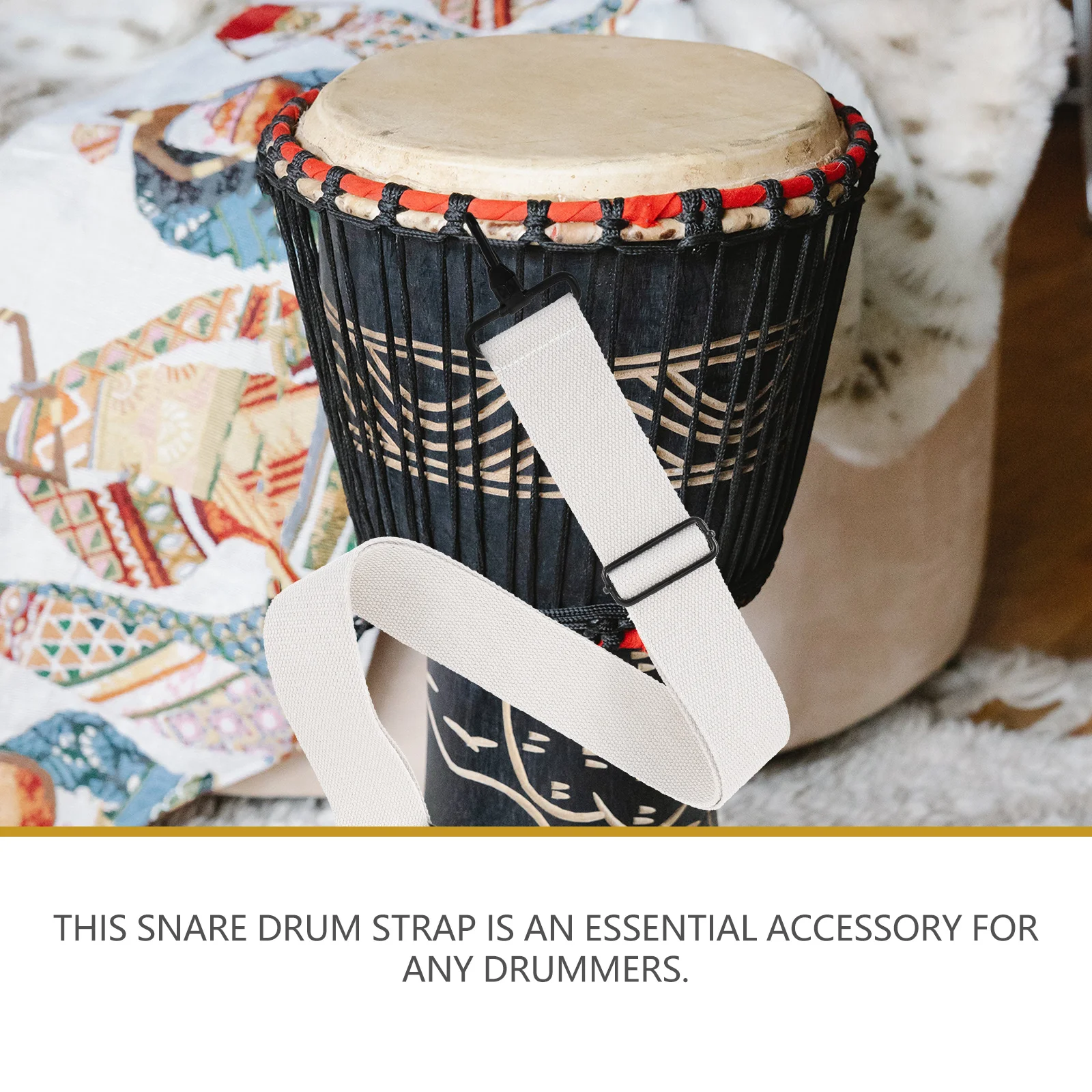Adjustable Snare Drum Strap Drum Sling Marching Belt Replacement Shoulder Strap Mellophone Musical Instruments