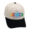 POWER Trucker Hat Embroidery GD Baseball Cap  High Quality Retro Double Color Woman Cap Adjustable Buckle Unisex 5
