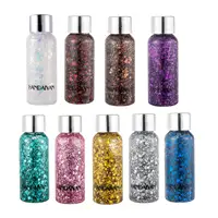 Waterproof Mermaid Body Glitter Gel Long Lasting Liquid Eyeshadow with Large Sequins for Hair and Body Sparkle I8Q5 1