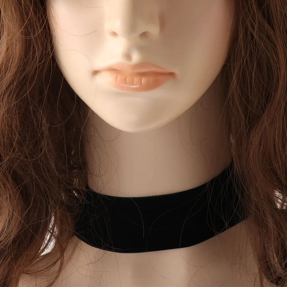 Gothic Black Velvet Choker Necklace
