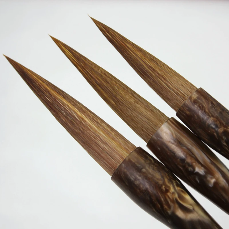 1PCS 갈색 족제비 양모 머리 중국어 일본어 서예 브러쉬 펜 세트 미술 사무실..