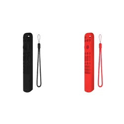 Shockproof Anti-Slip Silicone Remote Control Cover (Black  Red )