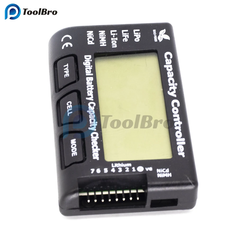 1-7S LED Digital Battery Capacity Checker LiPo LiFe Li-ion Nicd NiMH Battery Tester Voltage Meter Voltmeter Capacity Controller 5