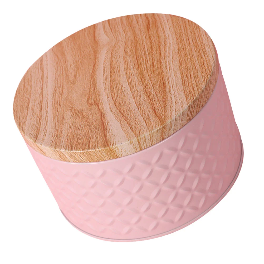 

Round Iron Bakery Box Kids Snack Dessert Candy Cookie Storage Box Container